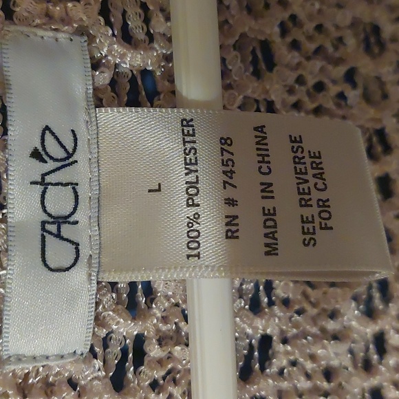 Cache Gold Knit Wrap with Sleeves - Picture 2 of 4